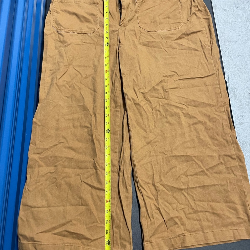 Ava & Viv Women’s Wide Leg Crop Pants Camel/Tan Size 18 - Picture 4 of 6